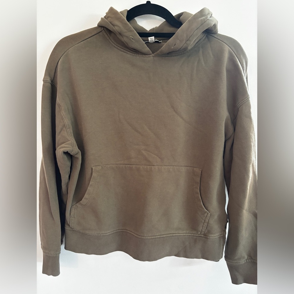 Olive Green Hoodie and shorts set.